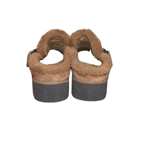 Vionic Womens Kailen Faux Fur Tan Brown Sherpa Mules Slip-On Size 6.5 - Picture 4 of 7